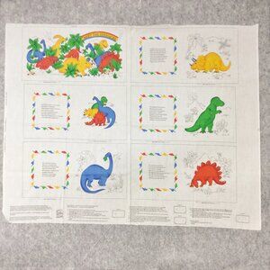MEET THE DINOSAURS  Book Cut & Sew Fabric  Book Panels VIP Cranston Print Works